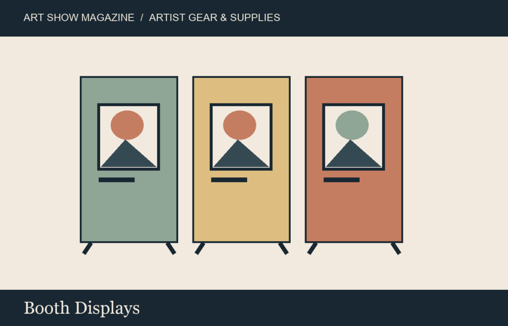 Illustration of booth displays for Art Show Magazine
