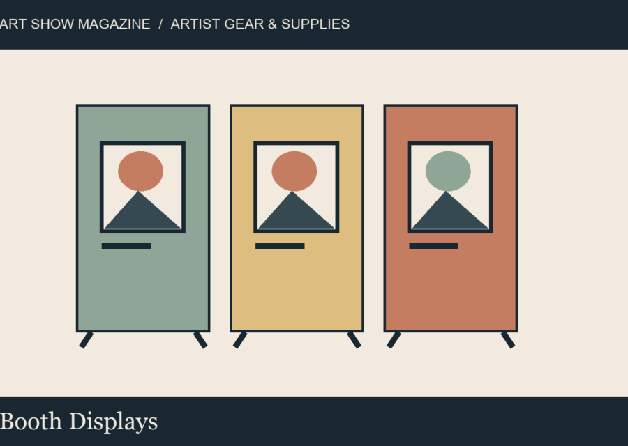 Illustration of booth displays for Art Show Magazine