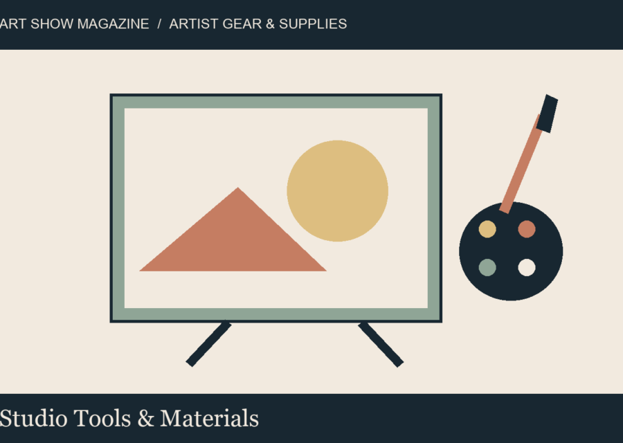 Illustration of studio tools & materials for Art Show Magazine