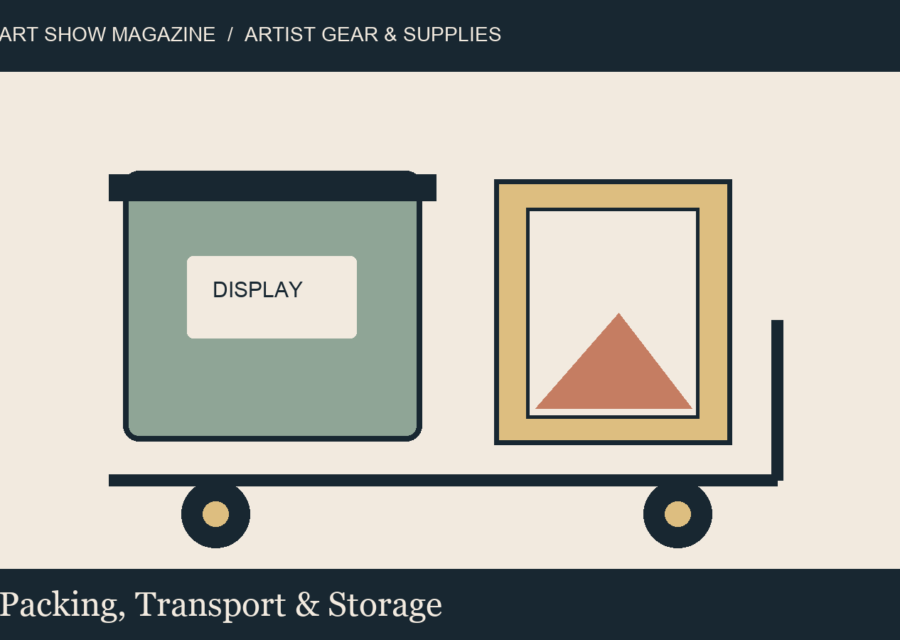 Illustration of packing, transport & storage for Art Show Magazine