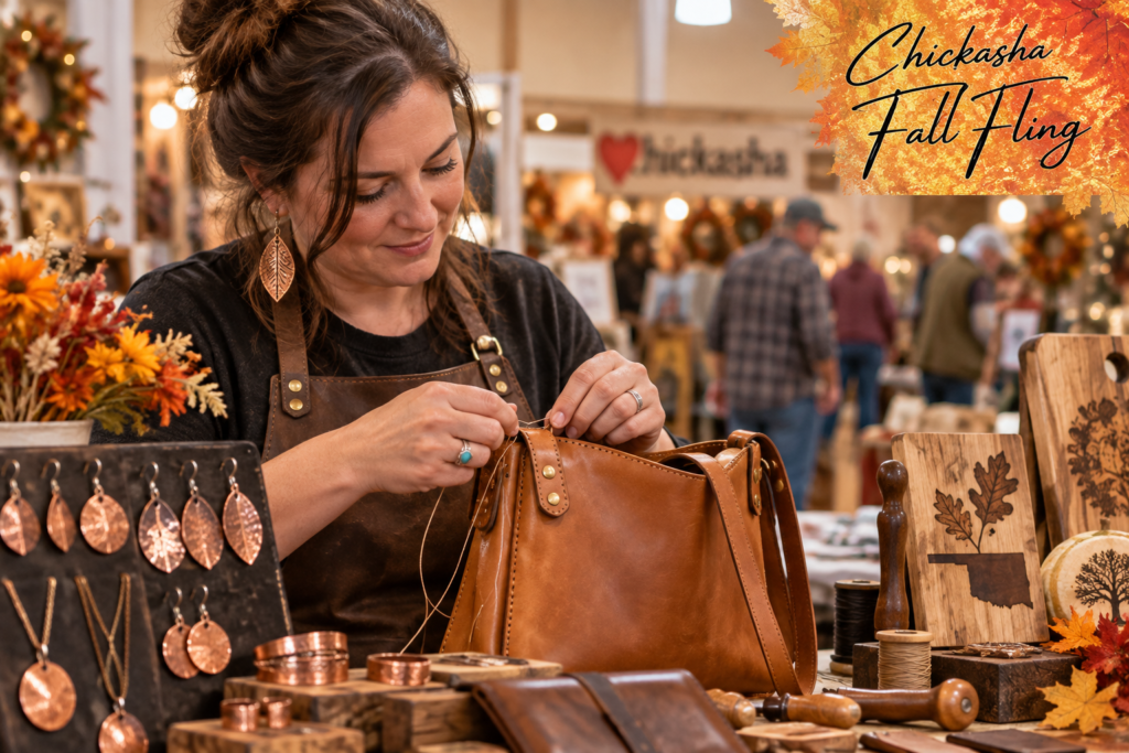 AI-created editorial scene for Chickasha Fall Fling, with its published show or organizer mark.