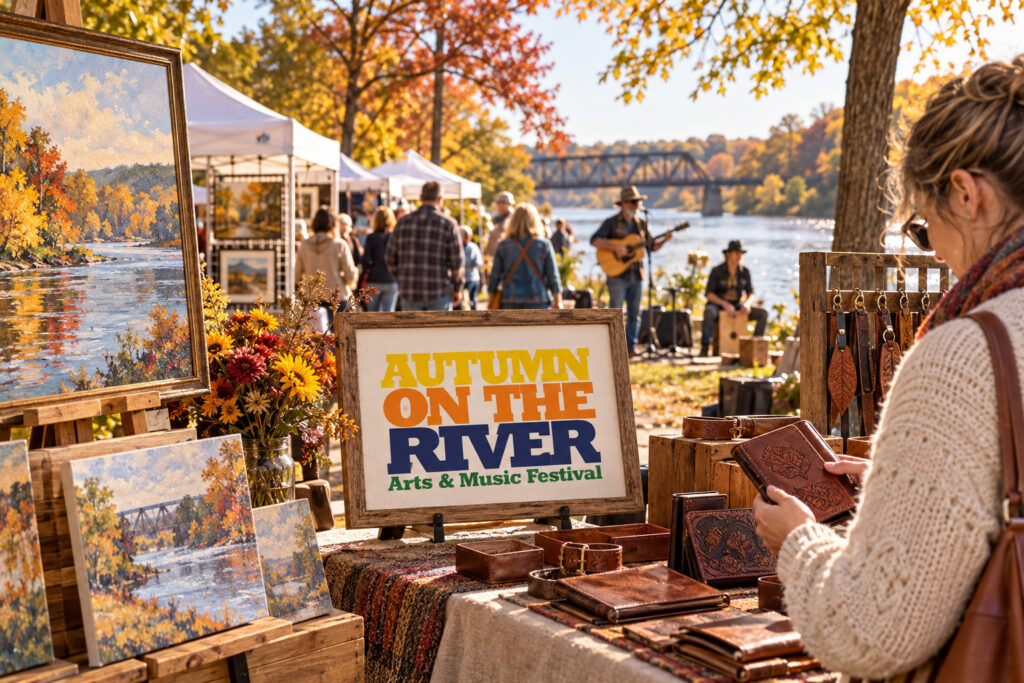Created editorial scene for Autumn on the River with its official event or organizer branding.