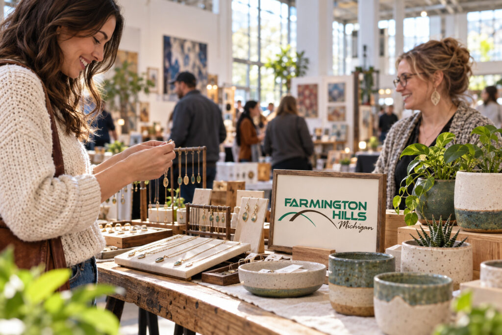 Created editorial scene for Michigan Makers Market at the Hawk with its official event or organizer branding.