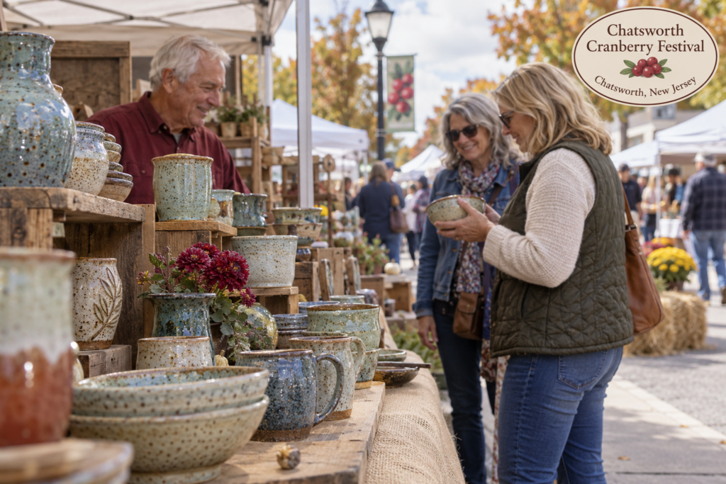 AI-created editorial scene for Chatsworth Cranberry Festival, with an original show-name badge.