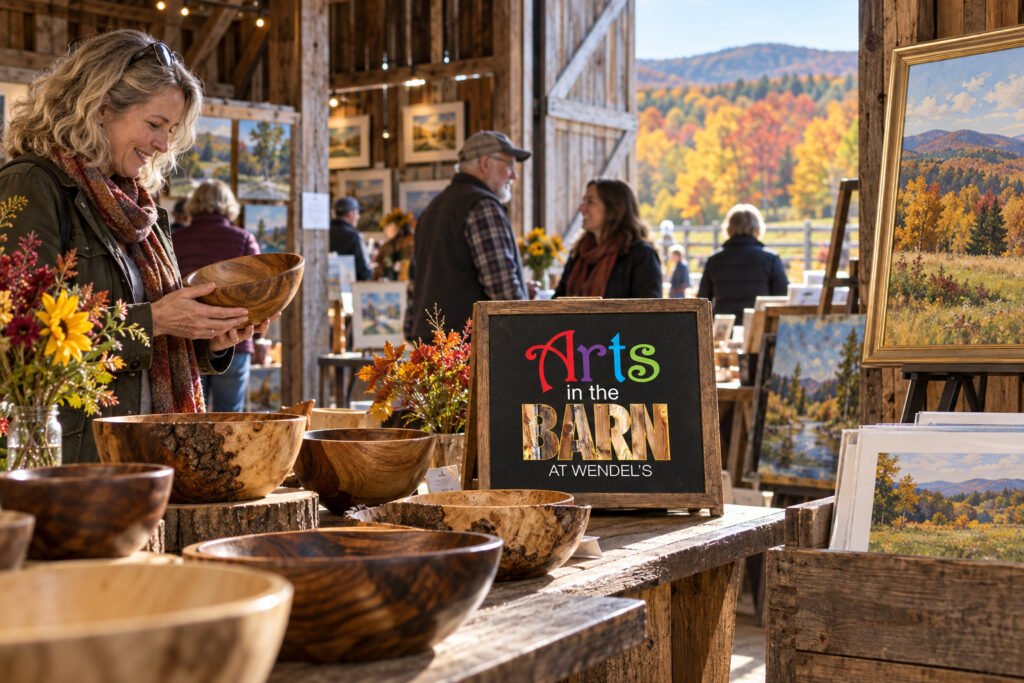 Created editorial scene for Arts in the Barn with its official event or organizer branding.
