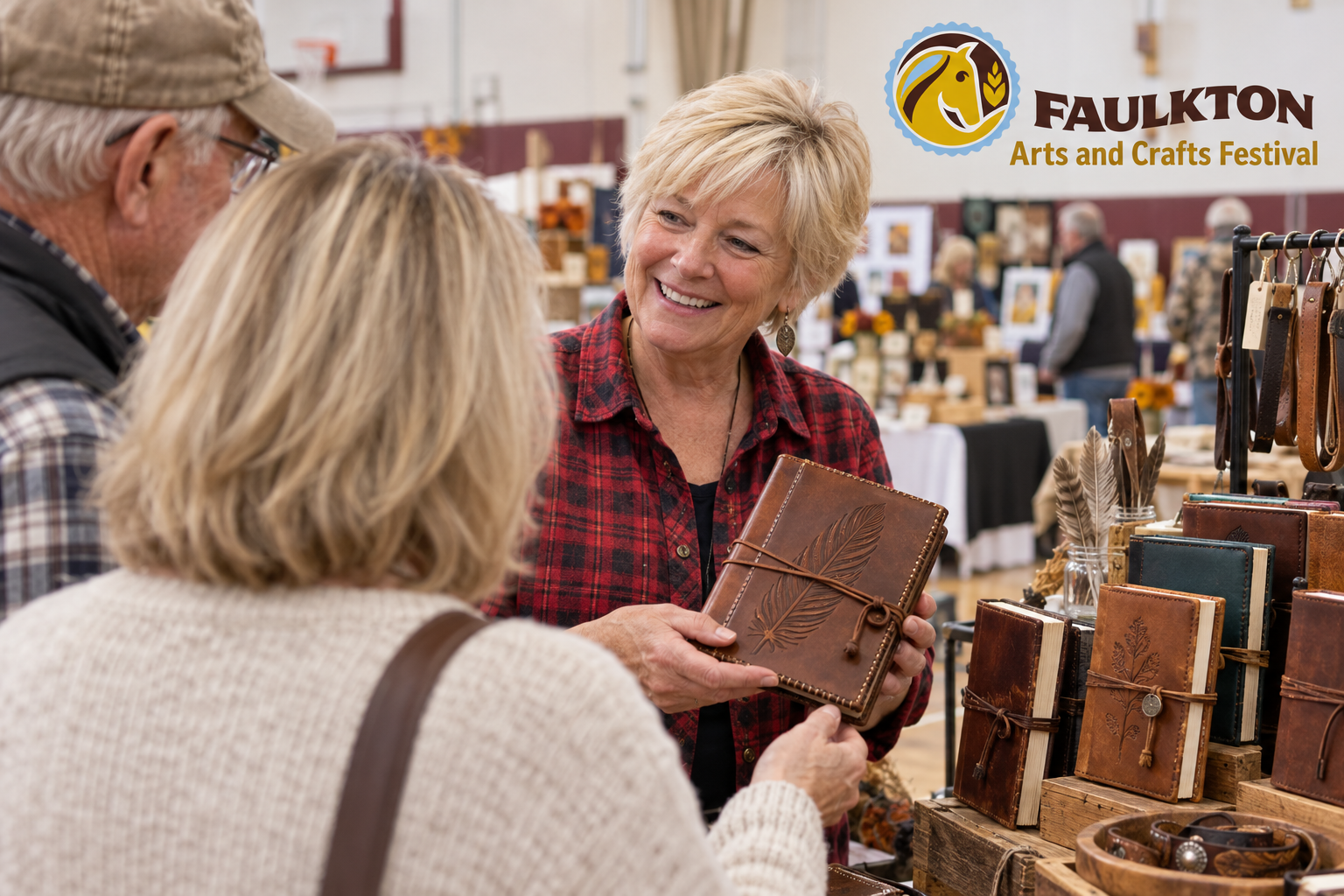 AI-created editorial scene for Faulkton Arts and Crafts Festival, with its published show or organizer mark.