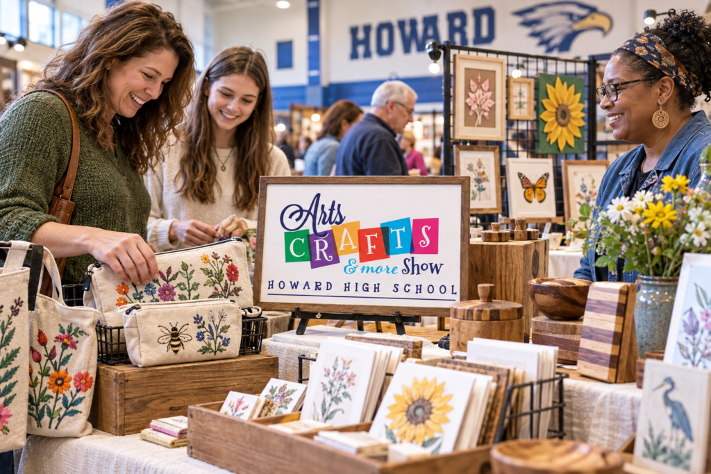Created editorial scene for Howard High School Arts, Crafts & More Show with its official event or organizer branding.