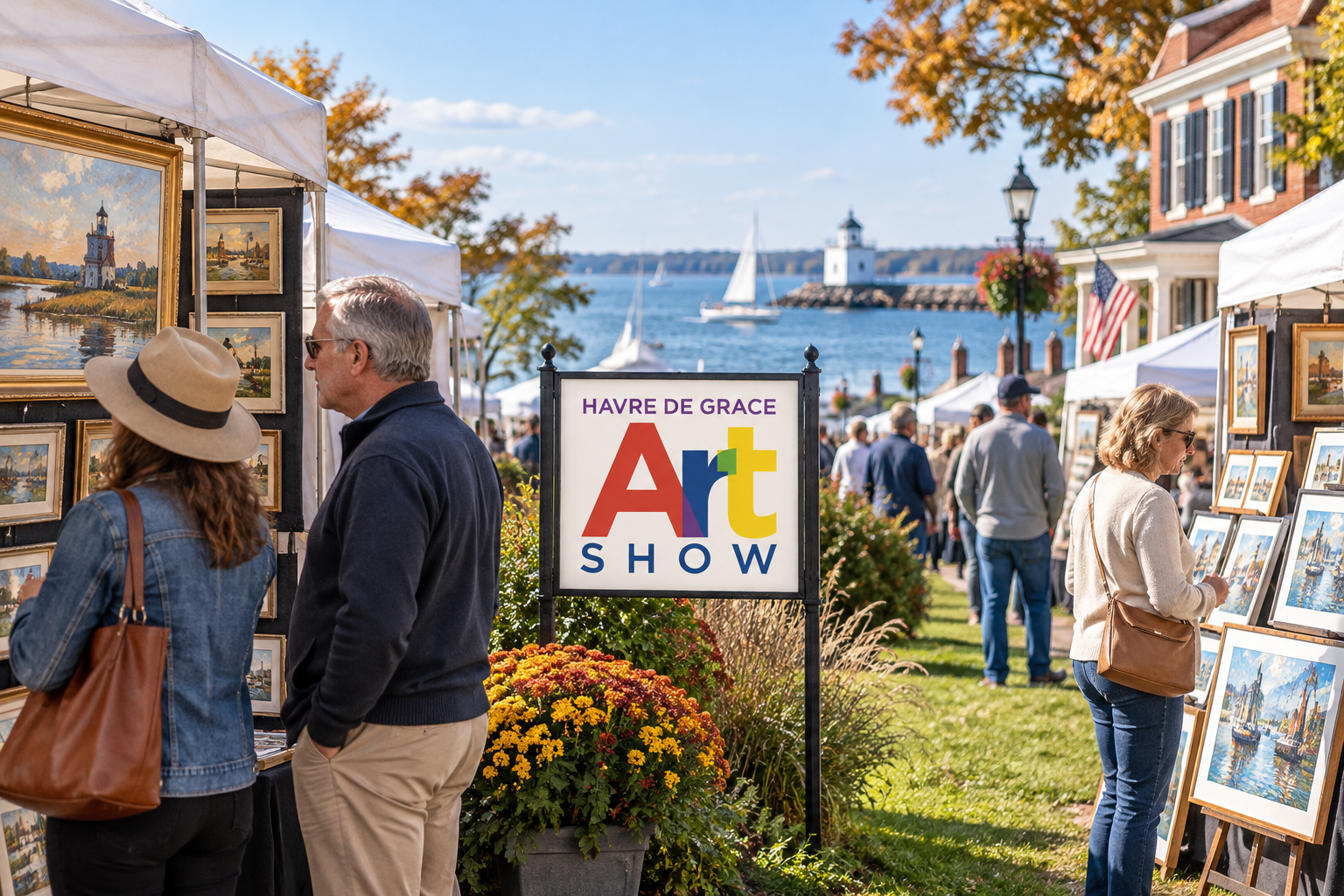 Created editorial scene for Havre de Grace Art Show with its official event or organizer branding.