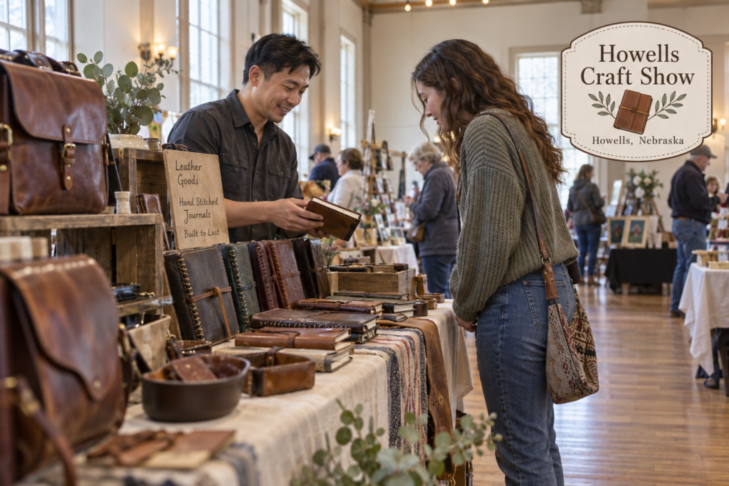 AI-created editorial scene for Howells Craft Show, with an original show-name badge.