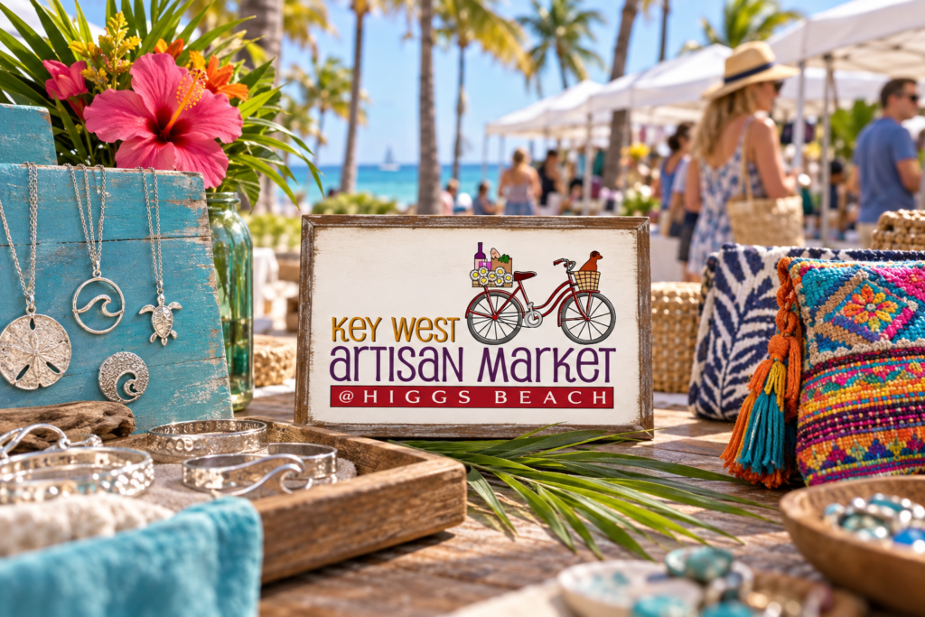 Created editorial scene for Key West Artisan Market with its official event or organizer branding.