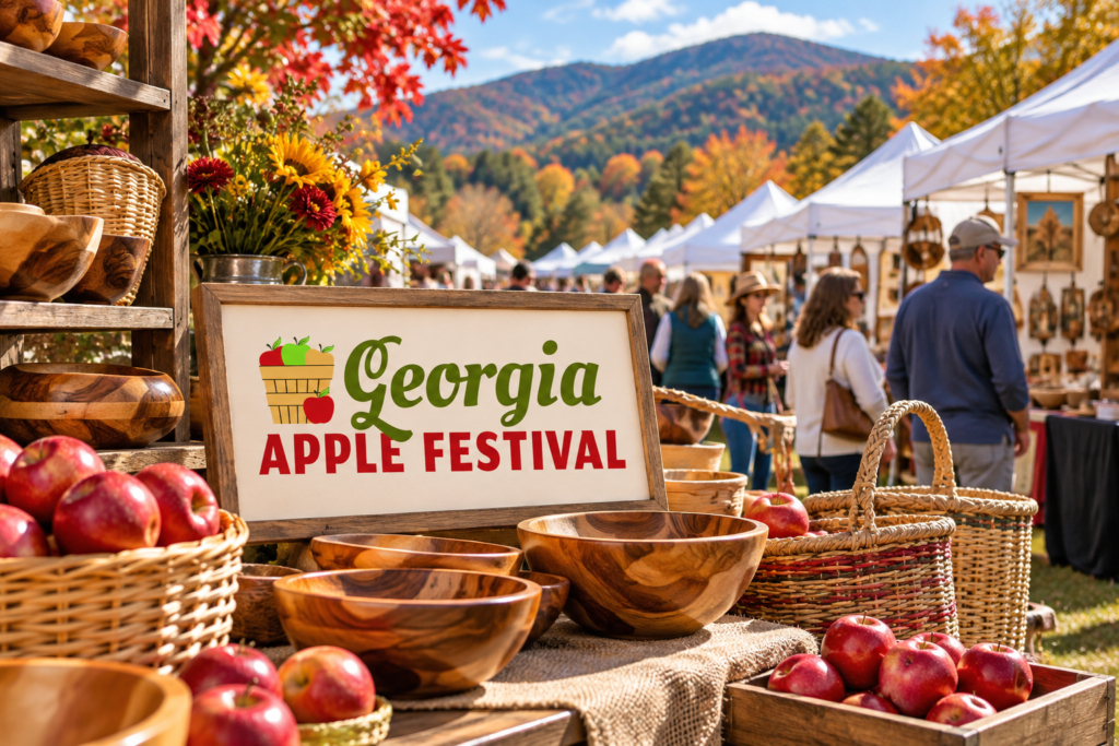 Created editorial scene for Georgia Apple Festival with its official event or organizer branding.