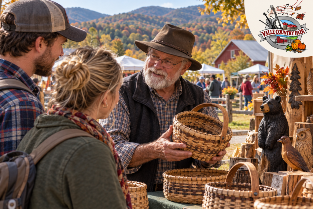 AI-created editorial scene for Valle Country Fair, with its published show or organizer mark.