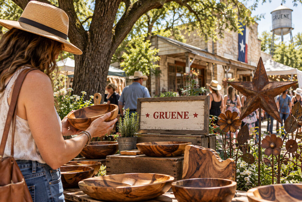 Created editorial scene for Gruene Market Days - October with its official event or organizer branding.